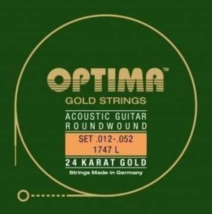 Optima Strings for Acoustic Guitar Gold strings Set