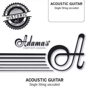 Adamas Strings for Acoustic Guitar Single strings uncoated plain - bare steel strings .008"/0.20mm