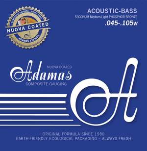 Adamas Strings for acoustic bass Nuova coated Set 4-string  med-light
