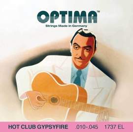Optima Strings for Acoustic Guitar Hot Club Gypsyfire silver plated Set with loop end
