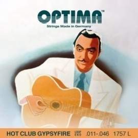 Optima Strings for Acoustic Guitar Hot Club Gypsyfire silver plated Set with loop end