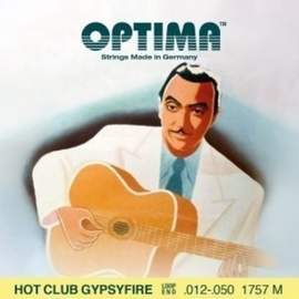 Optima Strings for Acoustic Guitar Hot Club Gypsyfire silver plated Set with loop end