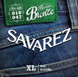 Savarez Strings for Acoustic Guitar Acoustic Ex-Light .010-.047
