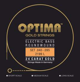 Optima E-Bass Strings Gold Strings Round Wound long scale Set 4-string light