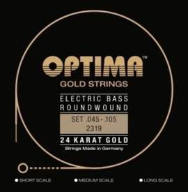 Optima E-Bass Strings Gold Strings Round Wound long scale Set 4-string med-light