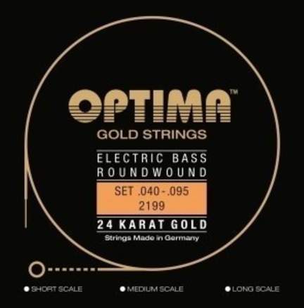 Optima E-Bass Strings Gold Strings Round Wound long scale Set 4-string medium