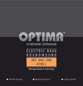 Optima E-Bass Strings Chrome Strings Round Wound Long Scale Set  4-string light