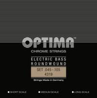 Optima E-Bass Strings Chrome Strings Round Wound Long Scale Set 4-string med-light