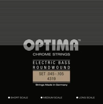 Optima E-Bass Strings Chrome Strings Round Wound Long Scale Set 4-string med-light