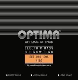 Optima E-Bass Strings Chrome Strings Round Wound Long Scale Set 4-string medium
