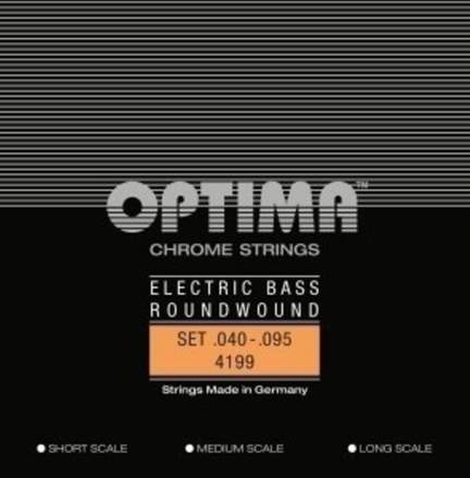 Optima E-Bass Strings Chrome Strings Round Wound Long Scale Set 4-string medium