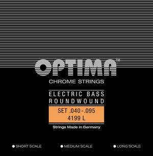 Optima E-Bass Strings Chrome Strings. Round Wound Medium Scale Set 4-string light