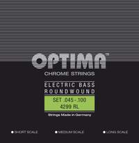 Optima E-Bass Strings Chrome Strings. Round Wound Medium Scale Set 4-string reg-light