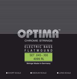 Optima E-Bass Strings Chrome Strings Flat Wound medium scale Set