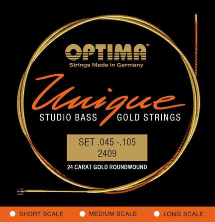 Optima E-Bass Strings Unique studio golden strings 4-str. medium sc.