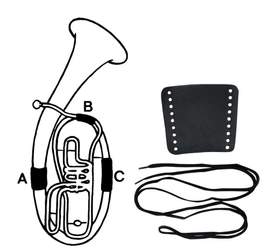 GEWA Valve guard Leather Tenor horn, part C