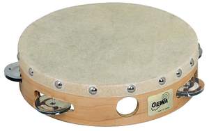 GEWA Tambourine Traditional with shells 8"