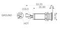 Partsland Output socket Chrome plated Product Image