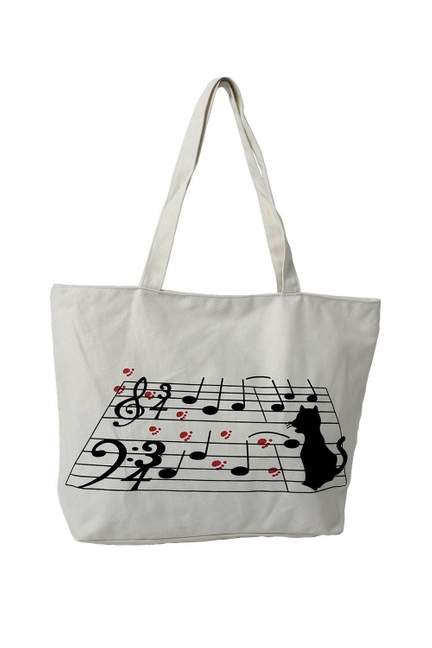 GEWA Bag note with cat / white