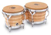 Latin Percussion Bongo Generation II Wood Natural, Chrome HW