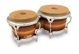 Latin Percussion Bongo Generation II Wood Dark Wood, Chrome HW