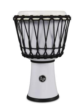 Latin Percussion Djembe World 7-inch Rope Tuned Circle White