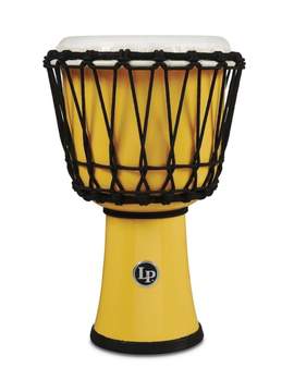 Latin Percussion Djembe World 7-inch Rope Tuned Circle Yellow