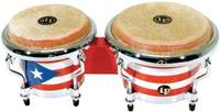 Latin Percussion Bongo Mini Tunable Puerto Rican Flag