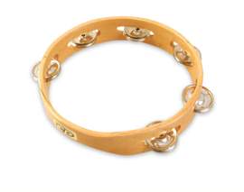 Latin Percussion Tambourine CP  Wood 8'', single row, without head