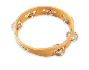 Latin Percussion Tambourine CP  Wood 8'', single row, without head