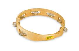 Latin Percussion Tambourine CP  Wood 10", single row