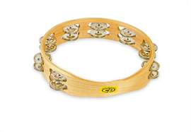 Latin Percussion Tambourine CP  Wood 10'', double row