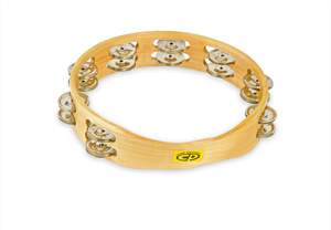 Latin Percussion Tambourine CP  Wood 10'', double row