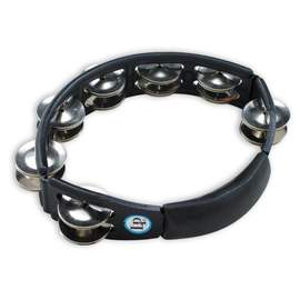 Latin Percussion Tambourine Cyclops Hand model Steel Jingles, black