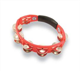 Latin Percussion Tambourine Cyclops Hand model Steel Jingles, red