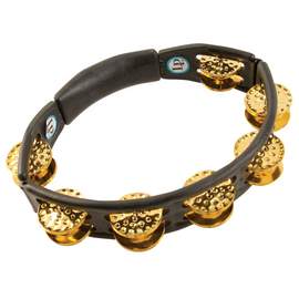 Latin Percussion Tambourine Cyclops Hand model Dimpled Brass, black