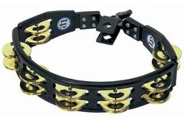 Latin Percussion Tambourine Cyclops mountable Brass Jingles, black