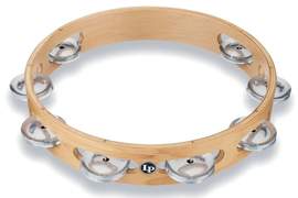 Latin Percussion Tambourine Pro 10 in Single Row Tambourin Aluminium