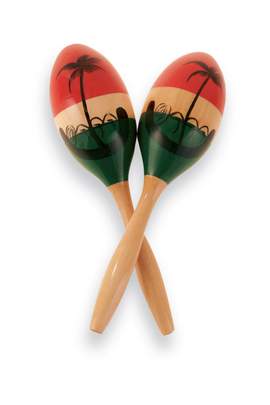 Latin Percussion Maracas CP  Wood Painted