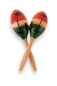 Latin Percussion Maracas CP  Wood Painted