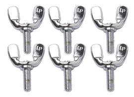 Latin Percussion Hardware accessories & replacement parts Butterfly screw 5/16" x 22 mm Chrome , 6 pieces