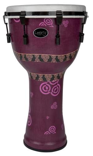 GEWA Djembé Liberty Series Mechanically Tuned 14" Abstract Bali Purple