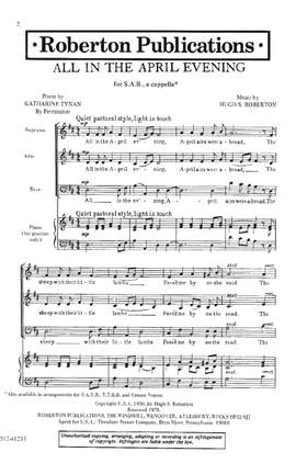 Roberton, H S: All In The April Evening D major