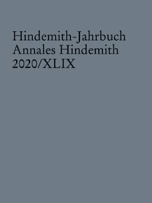 Hindemith-Jahrbuch Vol. 49