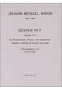 Johann Michael Haydn: Vesper F-Dur Mh 548