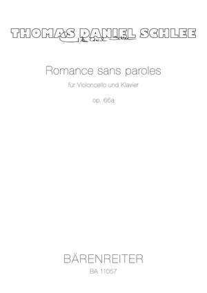 Thomas Daniel Schlee: Romance Sans Paroles Op. 66a
