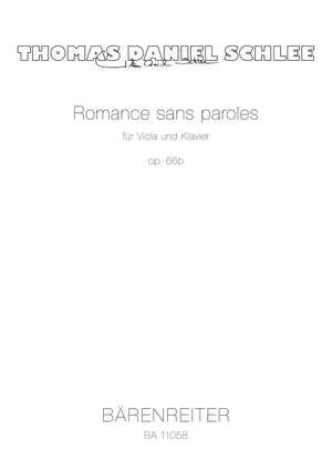 Thomas Daniel Schlee: Romance Sans Paroles Op. 66a