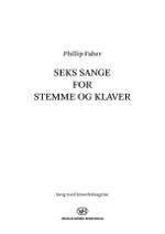 Phillip Faber: Seks Sange Product Image