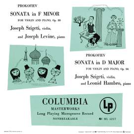 Prokofiev: Violin Sonatas No. 1, Op. 80 & No. 2, Op. 94bis