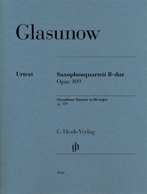 Glazunov, A: Saxophone Quartet B flat major op. 109